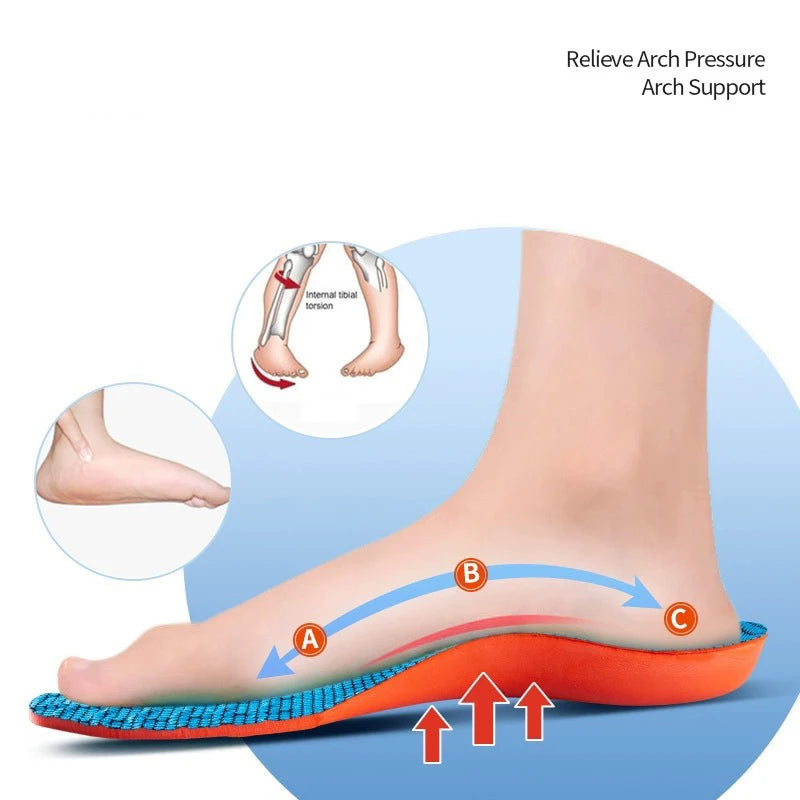 Orthopädische Einlegesohlen für Plattfüße und hohe Fußgewölbeunterstützung