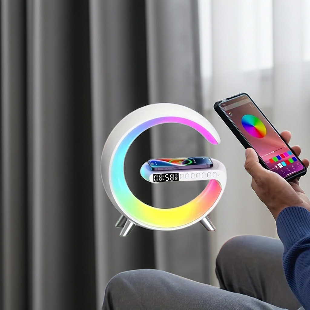 G Wireless Charger Stand Wecker Bluetooth Lautsprecher