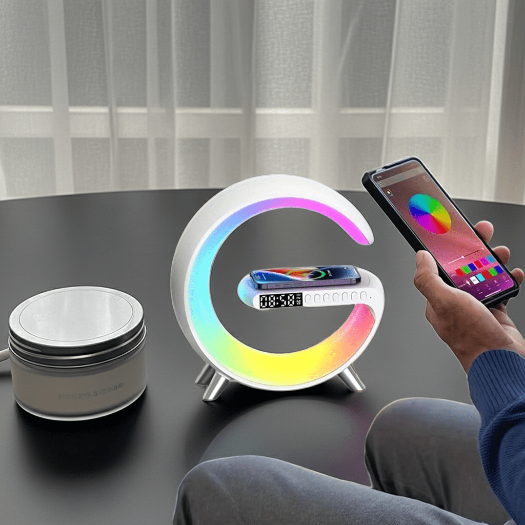 G Wireless Charger Stand Wecker Bluetooth Lautsprecher - Needz - MarktG Wireless Charger Stand Wecker Bluetooth Lautsprecherproduct_na