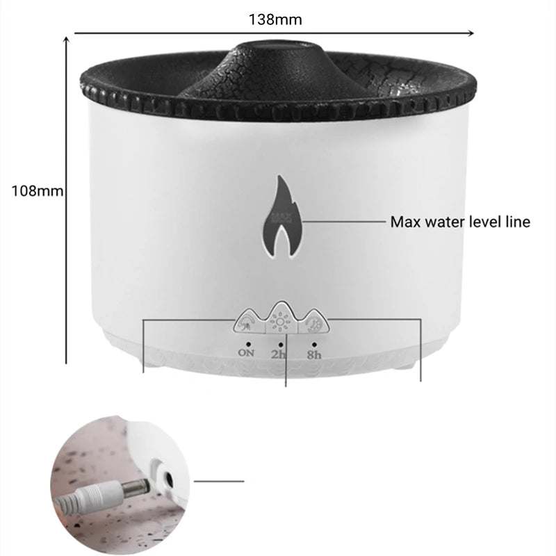 Luftbefeuchter Elektrischer Aroma - Diffusor für ätherische Öle mit Flammenlampe - Needz - MarktLuftbefeuchter Elektrischer Aroma - Diffusor für ätherische Öle mit Flammenlampeproduct_na